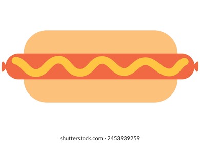 Hot dog flat icon isolated on white background.