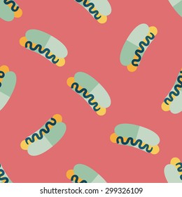 hot dog flat icon,eps10 seamless pattern background