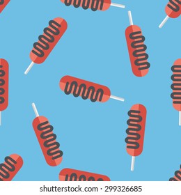 hot dog flat icon,eps10 seamless pattern background