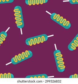 hot dog flat icon,eps10 seamless pattern background