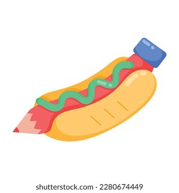 Hot dog flat sticker is up for premium use 