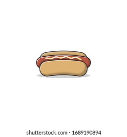 Hot Dog flat style design vector illustration