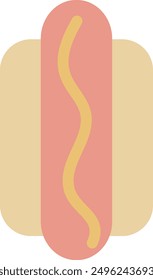 Hot dog flat style illustration