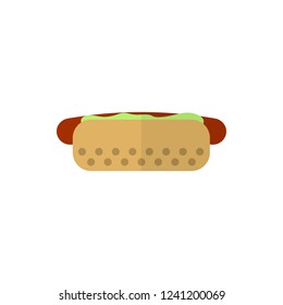 hot dog flat vector icon
