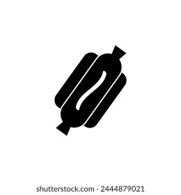Hot Dog flat vector icon. Simple solid symbol isolated on white background