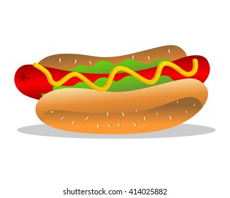 hot dog food culinary cuisine dish image vector