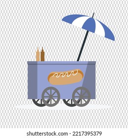 Hot dog Food Truck. Street Food Truck concept design - vector illustration. Hot dog. Food Truck. Vector illustration