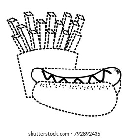 hot dog and french fries food diet
