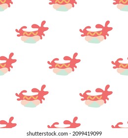 hot dog, funny cartoon dachshund seamless pattern background for wallpapers and textile, wrapping paper fas food restaurant cover design, eps 10 vector. animal print