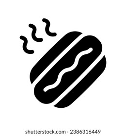 hot dog glyph icon illustration vector graphic. Simple element illustration vector graphic, suitable for app, websites, and presentations isolated on white background