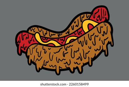 hot dog graffiti grime style