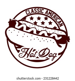 hot dog graphic design , vector illustration