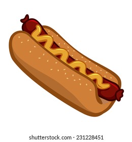 hot dog graphic design , vector illustration