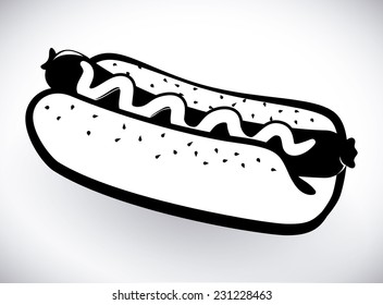 hot dog graphic design , vector illustration