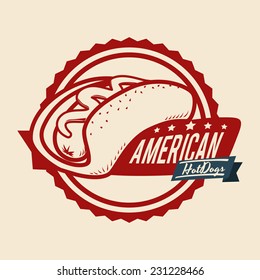 hot dog graphic design , vector illustration