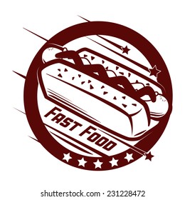 hot dog graphic design , vector illustration