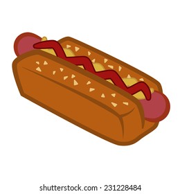 hot dog graphic design , vector illustration