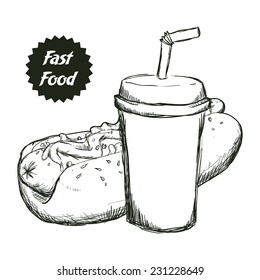 hot dog graphic design , vector illustration