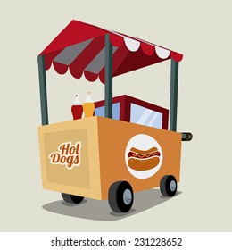 hot dog graphic design , vector illustration