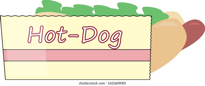 Hot dog with green salad