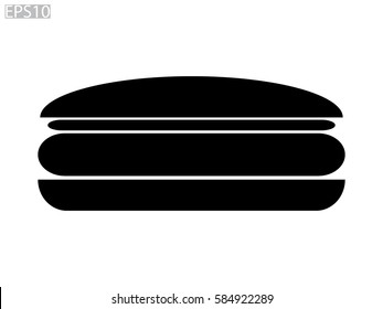 hot dog, hamburger, icon, vector illustration eps10