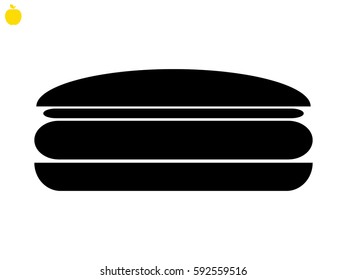 hot dog, hamburger, icon, vector illustration eps10