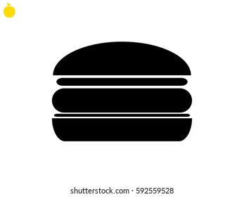 hot dog, hamburger, icon, vector illustration eps10