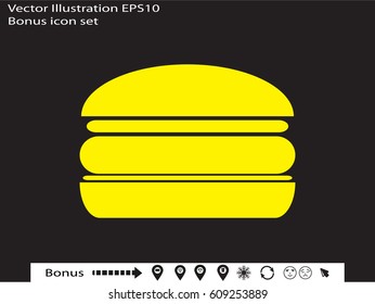 hot dog, hamburger, icon, vector illustration eps10