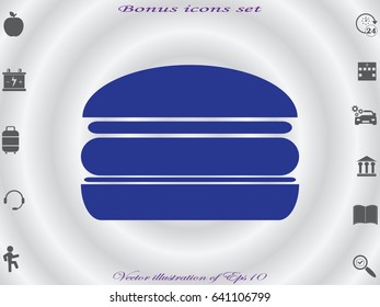 hot dog, hamburger, icon, vector illustration eps10
