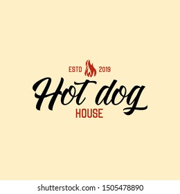 Hot dog house logo concept for restaurant or eatery, prefessional services for branding your company, organization, event and business