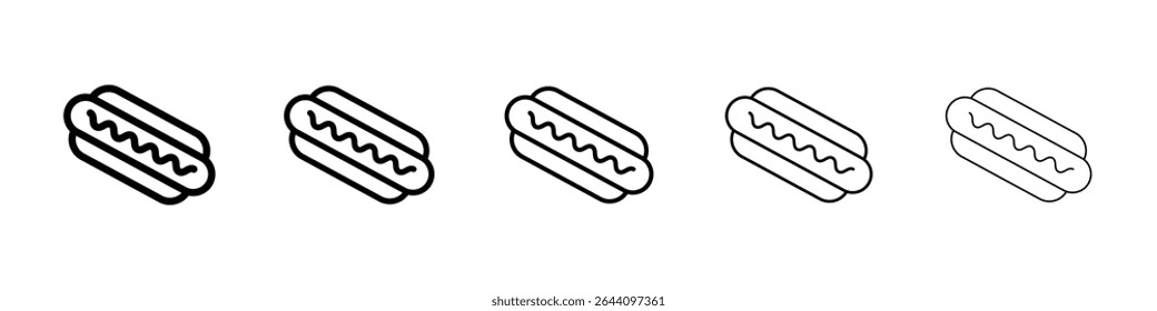 Hot dog icon concept. graphic design, logo, Web, UI.