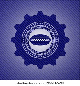 hot dog icon with denim texture