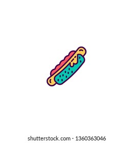 Hot dog icon design. Gastronomy icon vector illustration