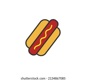 hot dog icon design template