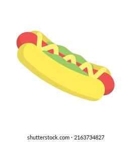Icono de Perro caliente plantilla de diseño ilustración vectorial