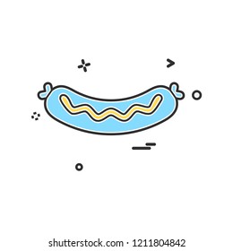 Hot dog icon design vector