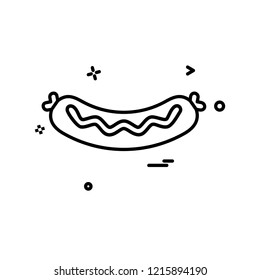 Hot dog icon design vector