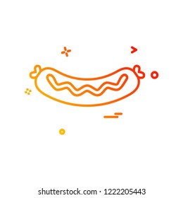 Hot dog icon design vector