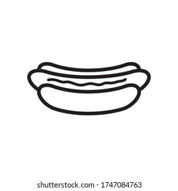 Plantilla de vectores de diseño de iconos de perro caliente