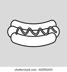 hot dog icon design , vector illustration