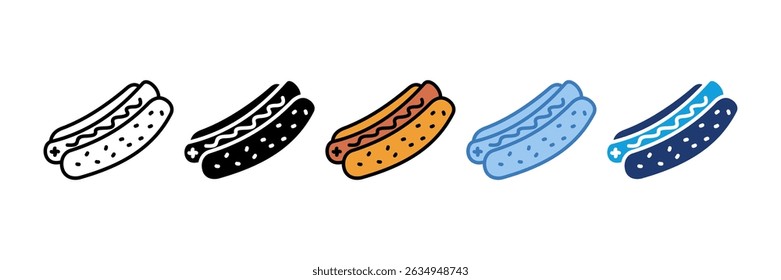 Hot Dog Icon Element For Design