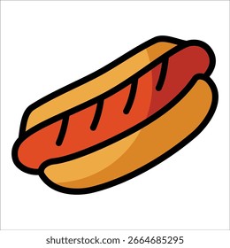 Hot Dog Icon Element For Design