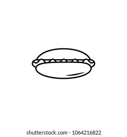 Hot Dog icon. Element of eating for mobile concept and web apps. Thin line  icon for website design and development, app development. Premium icon on white background