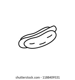 Hot Dog icon. Element of fast food for mobile concept and web apps icon. Thin line icon for website design and development, app development