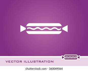 Hot Dog icon. Eps-10.