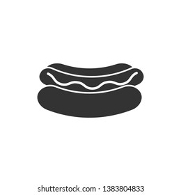 Hot dog icon. Fast food symbol design. Stock - Vector illustration can be used for web