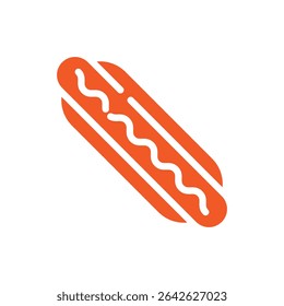 Hot dog icon. Fast food design snack. Vector.