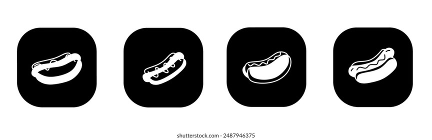 Hot Dog-Symbol in flach. Hot-Dog-Icon-Design. Vektorgrafik des Bestands.