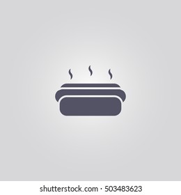 hot dog icon. flat design