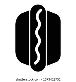 hot dog icon glyph vector design